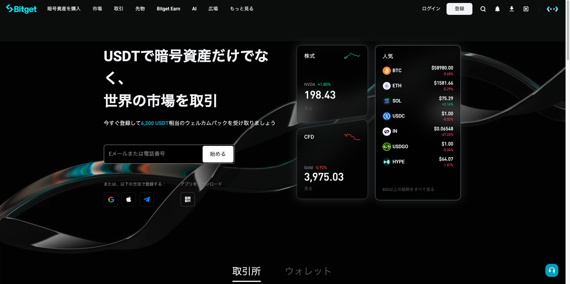 海外取引所Bitgetの紹介画像