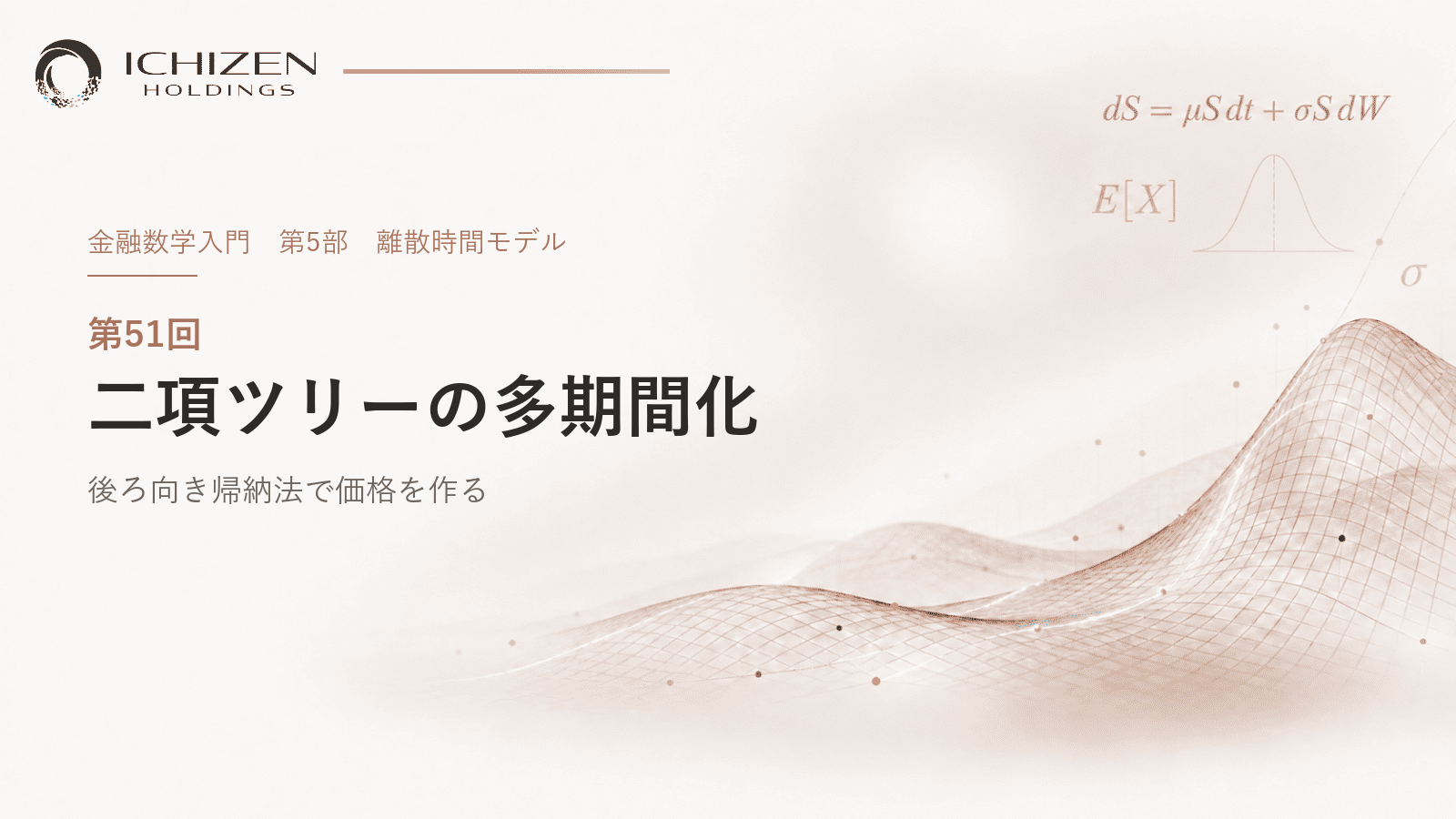 第51回 二項ツリーの多期間化 ― 後ろ向き帰納法で価格を作る