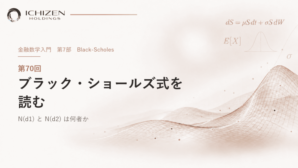 第70回 ブラック・ショールズ式を読む ― N(d1) と N(d2) は何者か