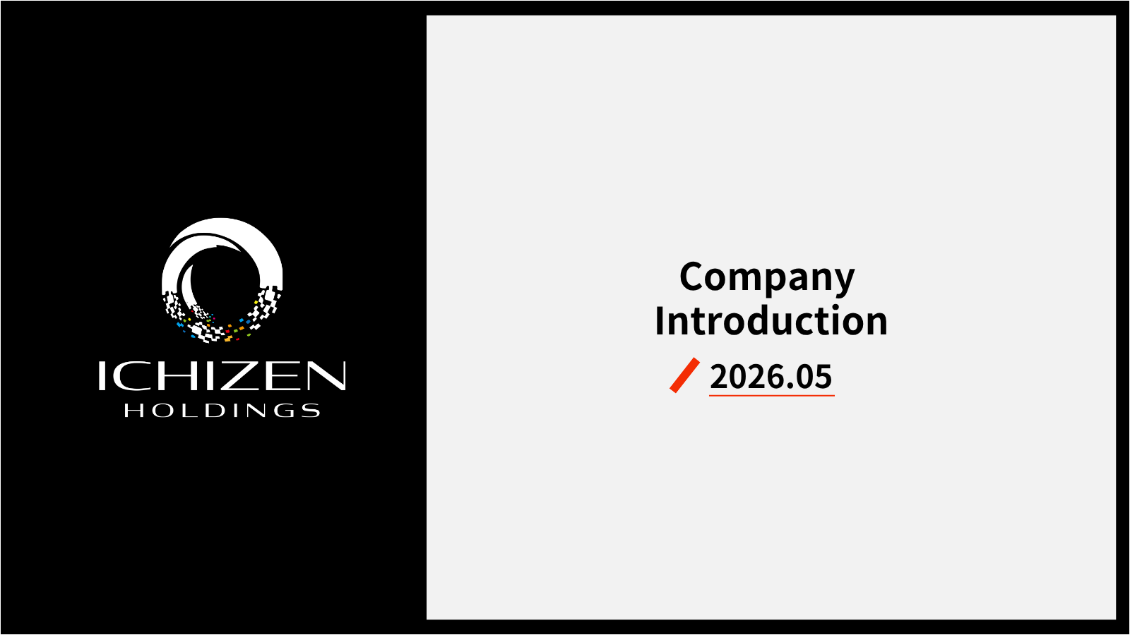 ICHIZEN HOLDINGS 会社紹介資料